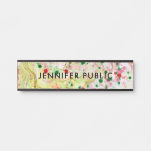 Placa De Porta Personalizar Vermelho Cor-de-rosa Amarelo Verde Ro
