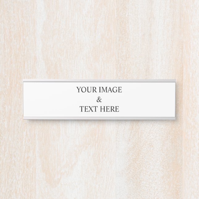 Placa De Porta Personalized Custom Your Own Photo & Text  (Frente)