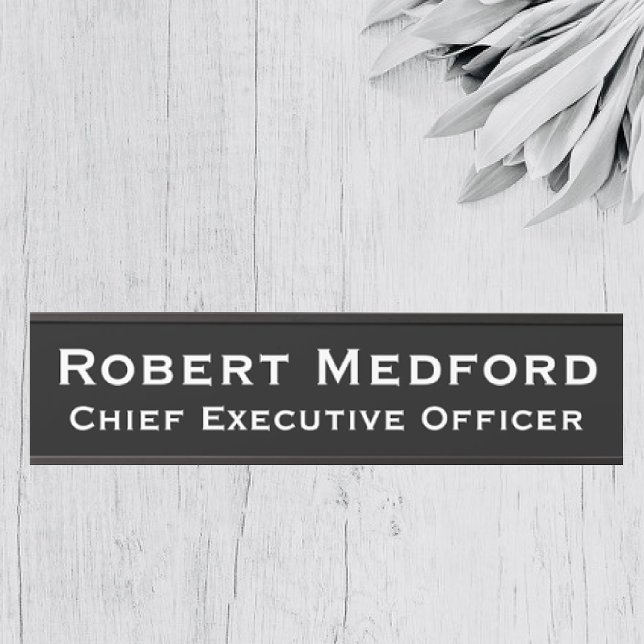 Placa De Porta Placa de nome de porta de travamento preto e branc (Criador carregado)