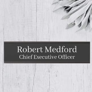 Placa De Porta Placa de nome de porta de travamento preto e branc