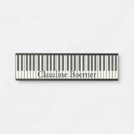 Placa De Porta Placa de Nome do Teclado Piano