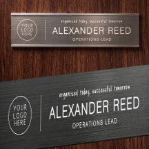 Placas de Nome com Logotipo na Porta da Escritório