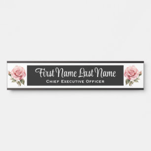 Placa De Porta Placas de Nome de Rosas Cor-de-Rosa para Porta de