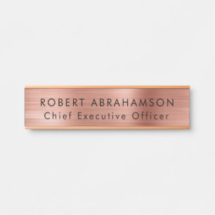 Placa De Porta Placas de Porta de Escritório em Ouro Rosado Moder