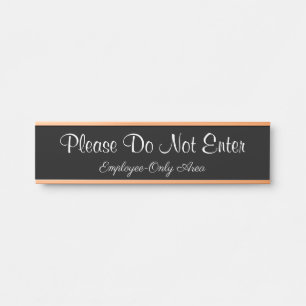 Placa De Porta "Por Favor, Não Digite" "Área Somente Funcionár