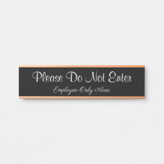 Placa De Porta "Por Favor, Não Digite" "Área Somente Funcionário"