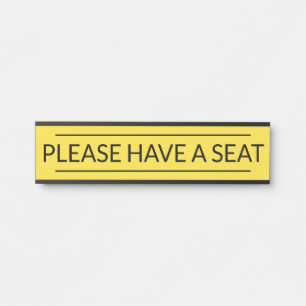 PLACA DE PORTA "POR FAVOR, SENTEM-SE"