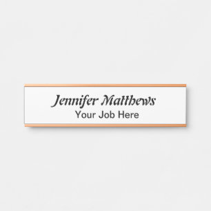 Placa De Porta Preto e branco personalizados