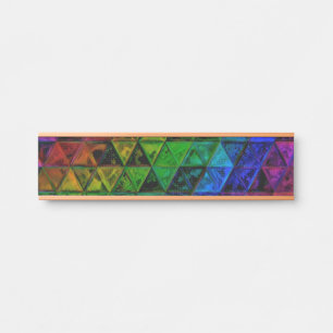 Placa De Porta Pride Glass