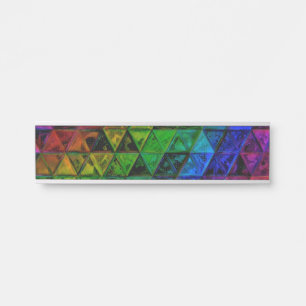 Placa De Porta Pride Glass
