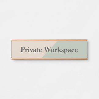 Placa De Porta Private Workspace Office Boundary