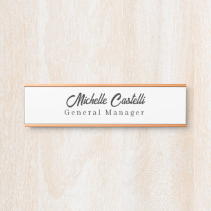 Placa De Porta Profissional Clássico Simples Único