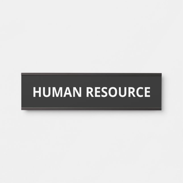 Placa De Porta Recurso Humano Simples (Frente)