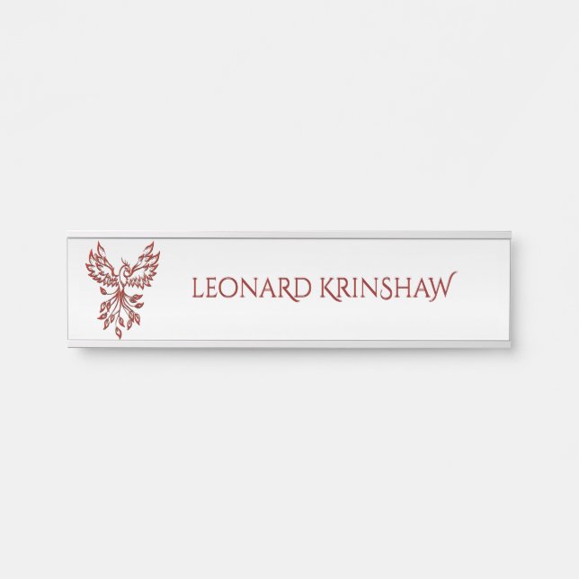 Placa De Porta Red Phoenix Assume Silver (Frente)