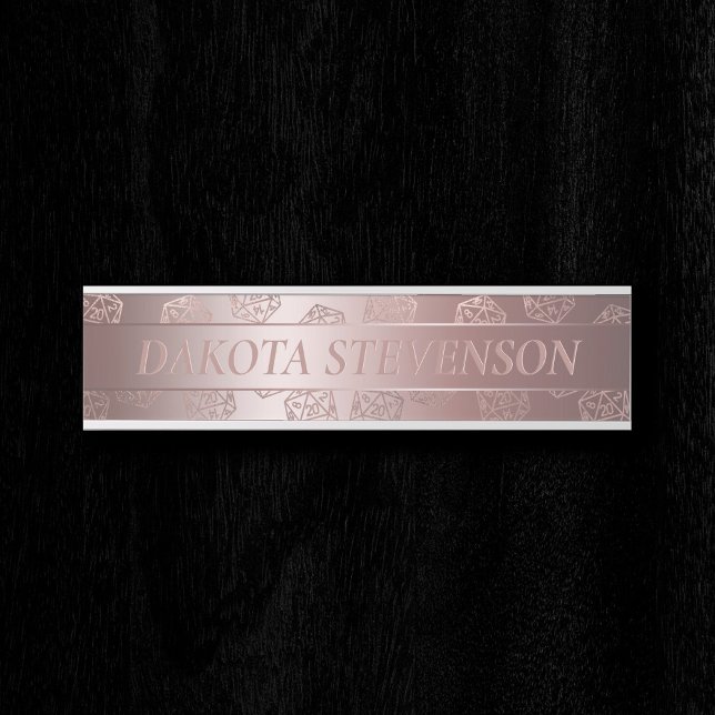 Placa De Porta RPG Luxe | Mauve Fantasy Tabletop Gamer Branding (Criador carregado)