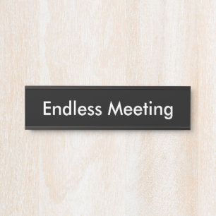 Placa De Porta Sala de Conferências Sem Fim