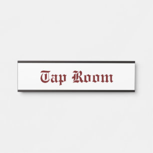 Placa De Porta Sala de Toque Vermelho