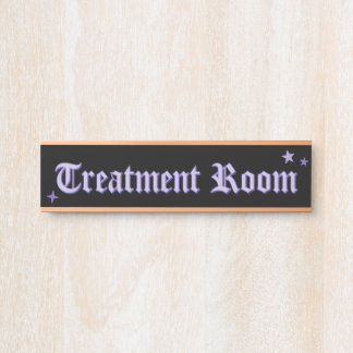 Placa De Porta Sala de Tratamento de Cílios Roxo e Preto