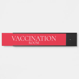 Placa De Porta Sala De Vacinação No Sinal Vermelho Da Porta De Fu