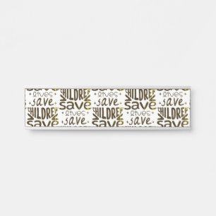 Placa De Porta Salvar Filhos, Salvar Vidas