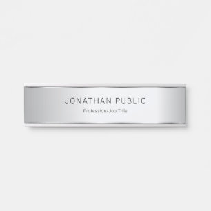 Placa De Porta Silver parece moderno e elegante Modelo