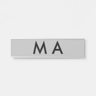 Placa De Porta Simple monogram add your name letter man minimal t