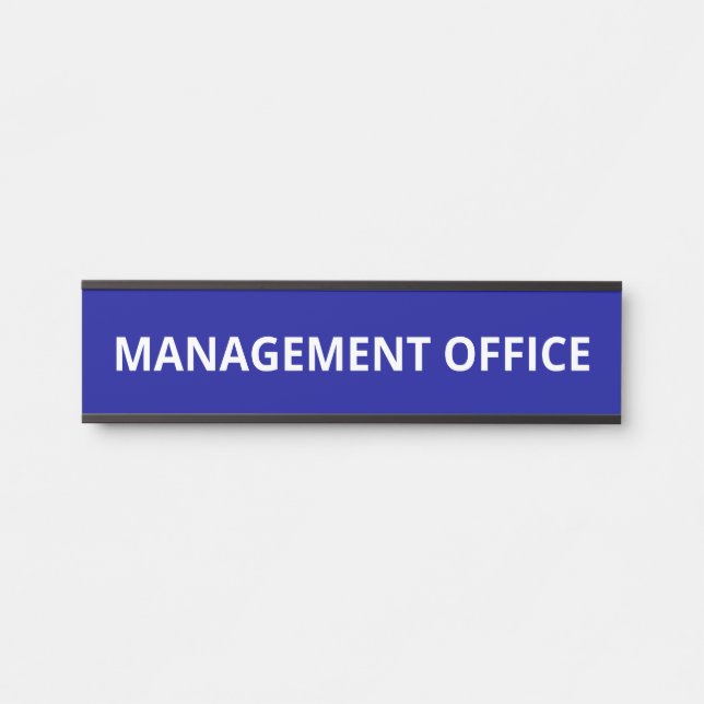 Placa De Porta Simple Navy Management Office (Frente)
