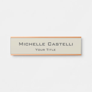 Placa De Porta Simples clássico exclusivo profissional