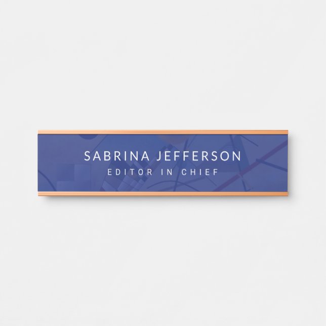 Placa De Porta Simples e Elegante (Frente)