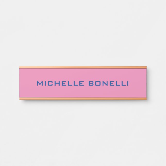 Placa De Porta Simples e Legível Moderno (Frente)