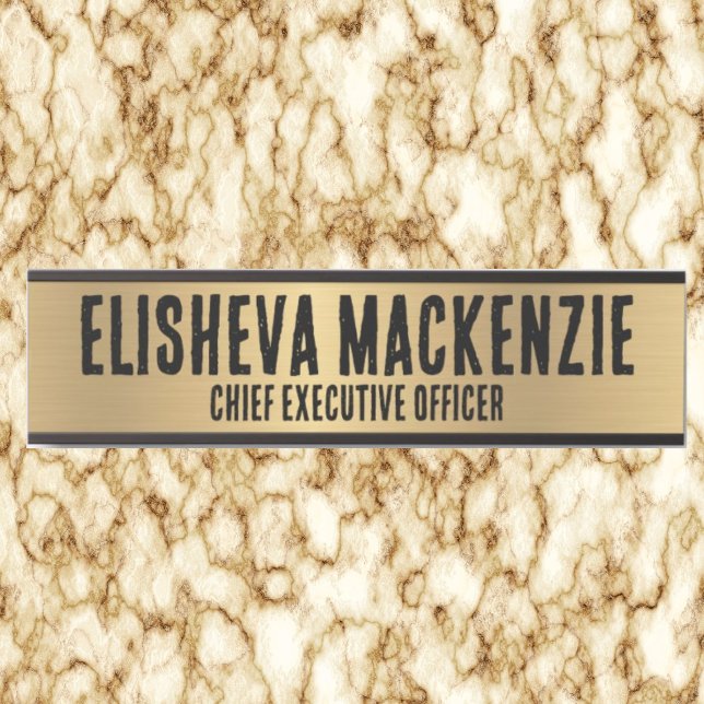 Placa De Porta Sinais de porta Dourada falsa do escritório Sinais (Criador carregado)