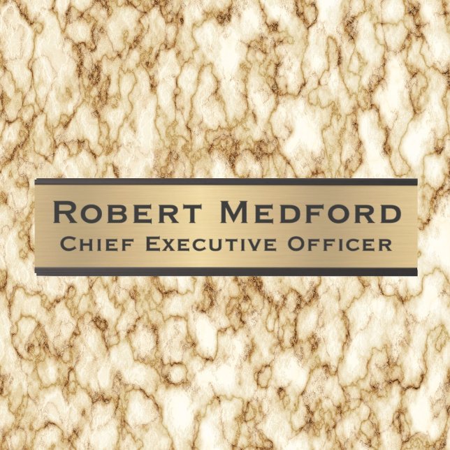 Placa De Porta Sinais Dourados modernos Sinais Portas Nome Placa (Criador carregado)