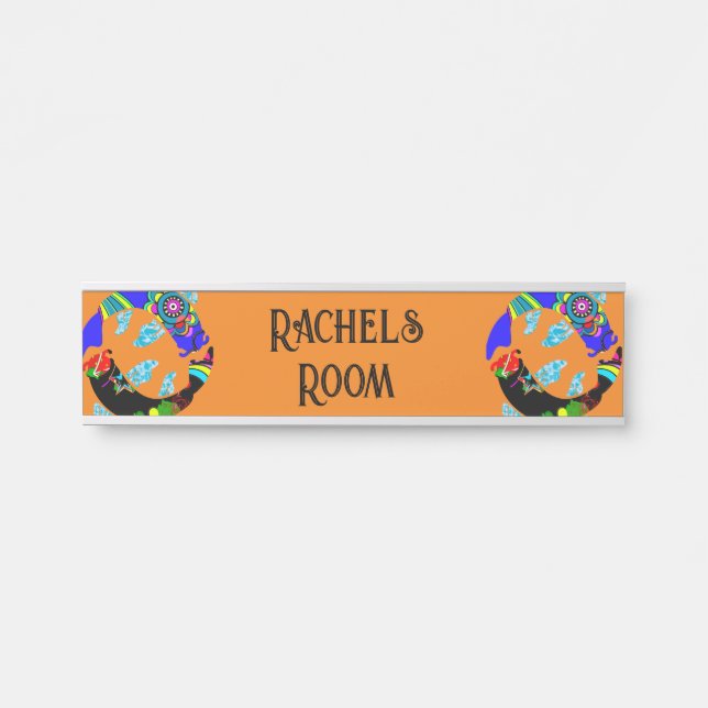 Placa De Porta Sinal de Design de Aqua Fish Eastern (Frente)