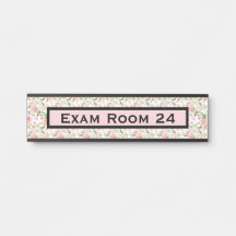 Sinal de porta da sala de exames de dentista do do