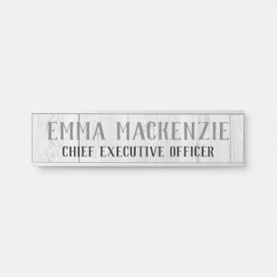 Placa De Porta Sinal de Porta de Pano de Grãos Brancos