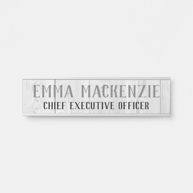 Placa De Porta Sinal de Porta de Pano de Grãos Brancos (Frente)