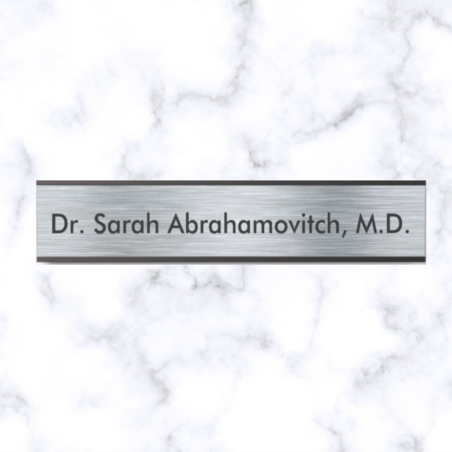 Placa De Porta Sinal de Porta do Médico Silver (Criador carregado)