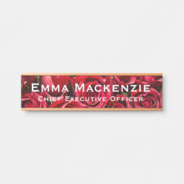 Placa De Porta Sinal de Porta do Office do Rosa vermelha Professi