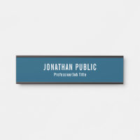 Sinal de porta Elegante Modelo azul do oceano mode