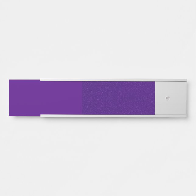 Placa De Porta Sinal Magnético Personalizado De Mesa Roxo De Duas (Frente)