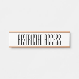 Placa De Porta Sinal sofisticado de "ACESSO RESTRITO"