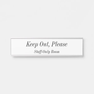 Placa De Porta Sinal tradicional clássico de "Keep Out, Please"