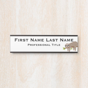 Placa De Porta Sloth Funny Office Door Sign