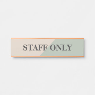 Placa De Porta Staff Only Private Workspace Office Boundary