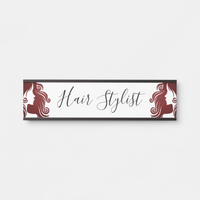 Placa De Porta Stylist para o cabelo (Frente)