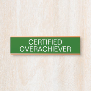 Placa De Porta Superador Certificado Engraçado
