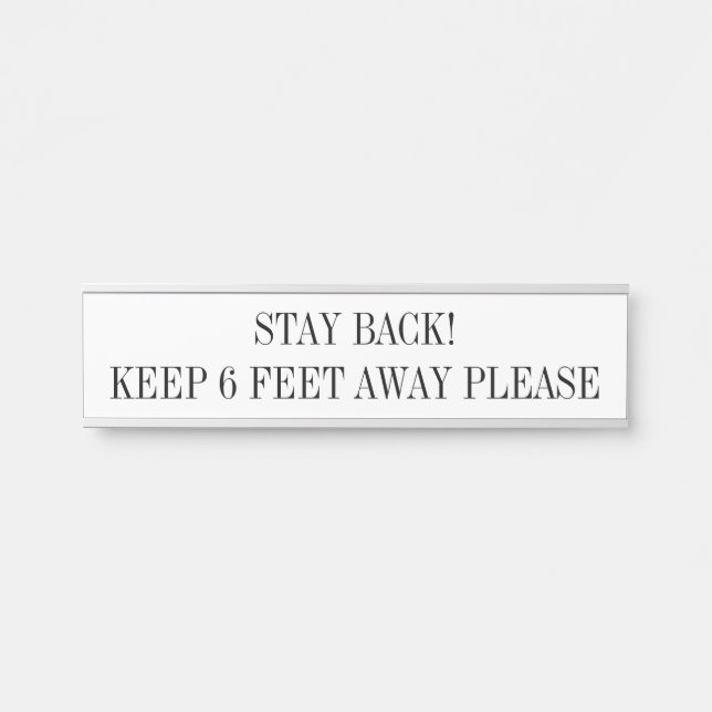 Placa De Porta Tamanho Padrão Nome da Placa da Artesanal (Frente)