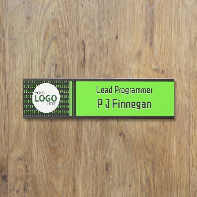 Placa De Porta Tema do software: empresa de tecnologia de código  (Criador carregado)