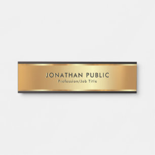Placa De Porta Tendência de Modelo Moderno Elegante de Texto Pers