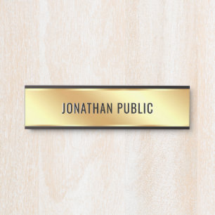 Placa De Porta Texto Personalizado Elegante Moderno Simples Casa 